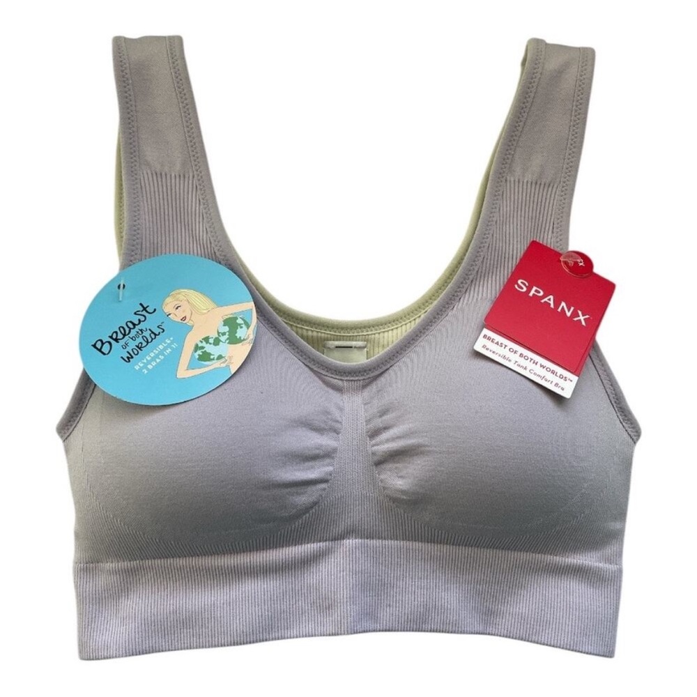 SPANX Women's Breast of Both Worlds Reversible Comfort Bra Nude Gray Size XS